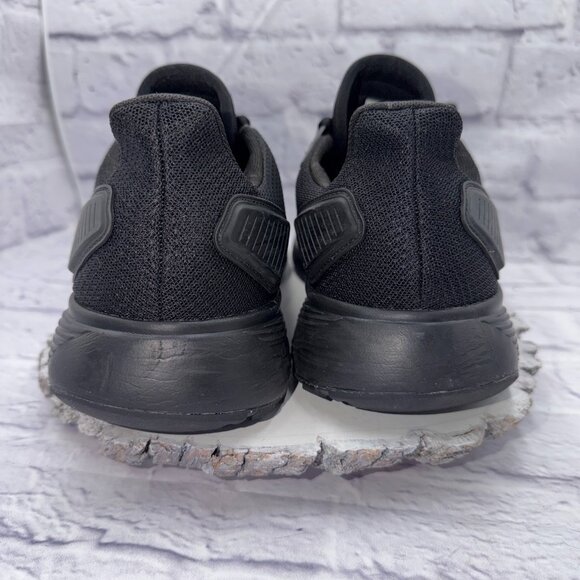 Adidas Duramo 9 Mens Size 12.5 Triple Black Walking Running Shoes Sneakers - Picture 7 of 14